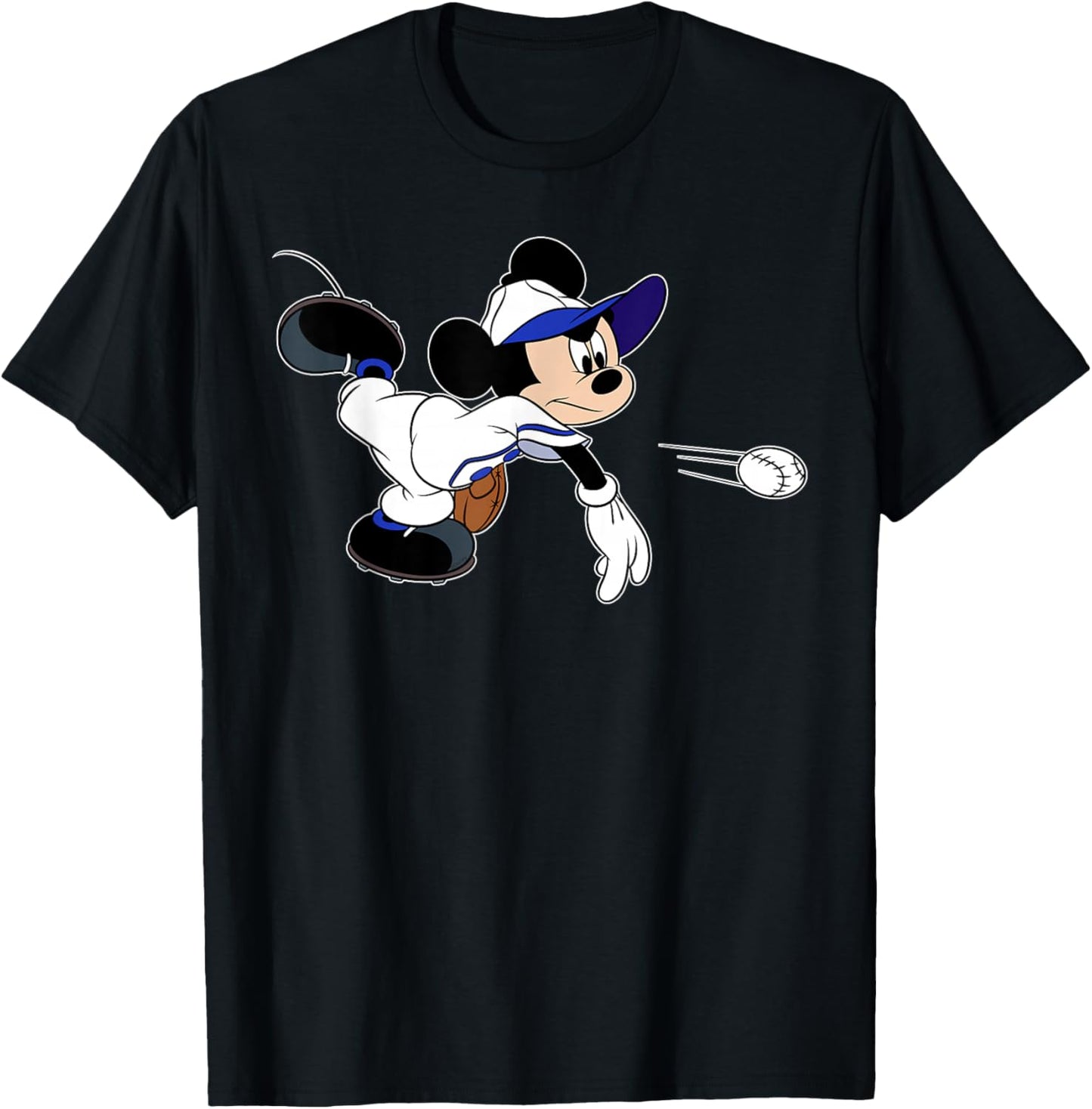 Disney Sports Mickey Mouse Baseball Team Player T-Shirt - T-Shirt | Black