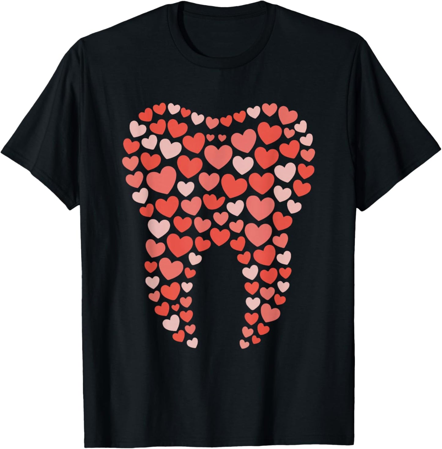 Tooth Dentist Dental Hygienist Valentines Day Dentistry T-Shirt - T-Shirt | Black