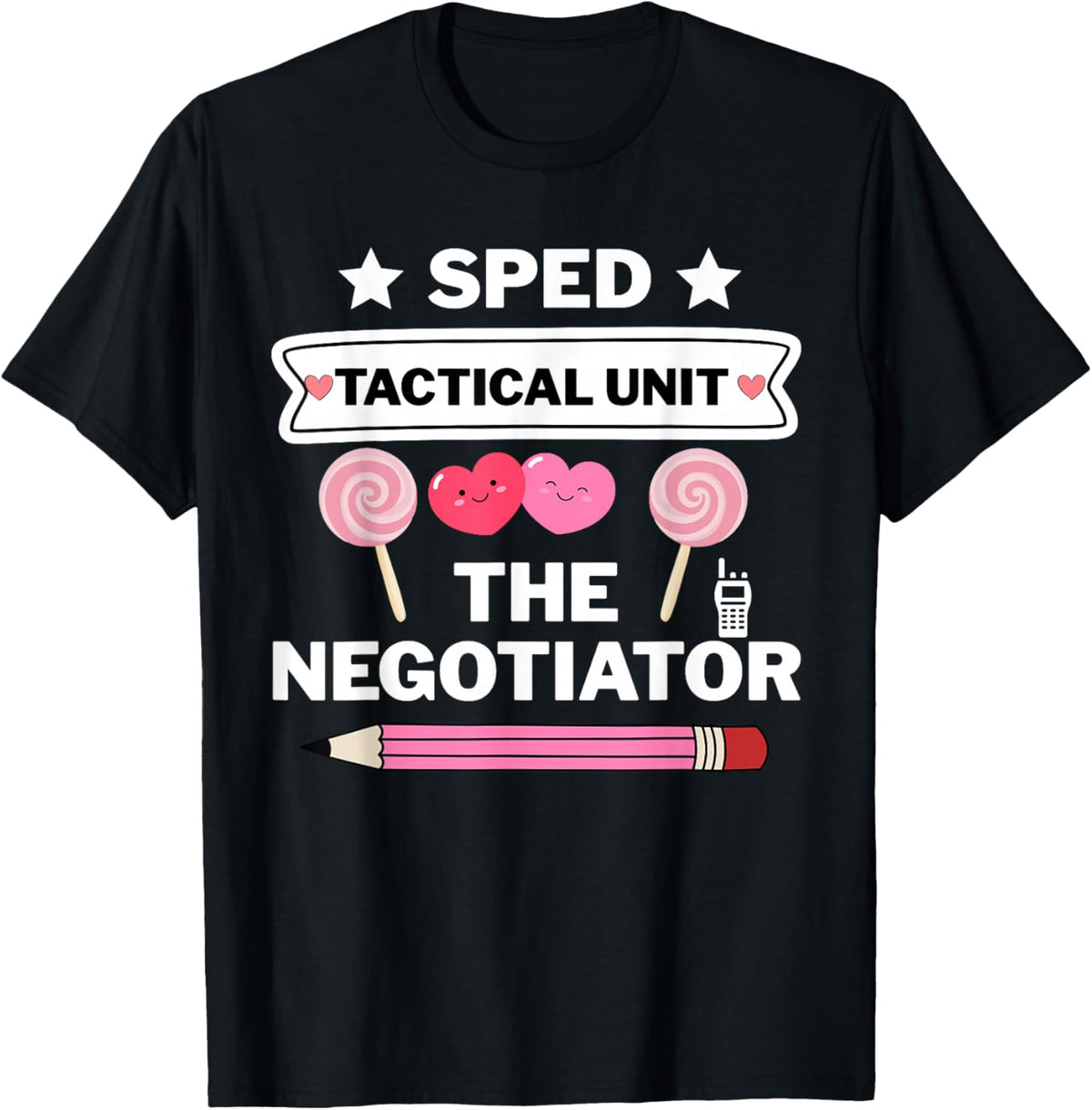 SPED Tactical Unit The Negotiator Design T-Shirt - T-Shirt | Black