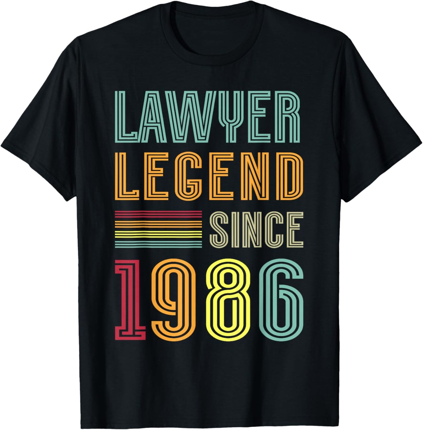 Lawyer Legend 1986 40 Years Court 40th Birthday Lawyer T-Shirt - T-Shirt | Black
