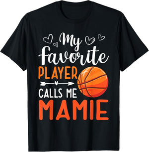My Favorite Player Calls Me Mamie Basketball Player T-Shirt - T-Shirt | Black