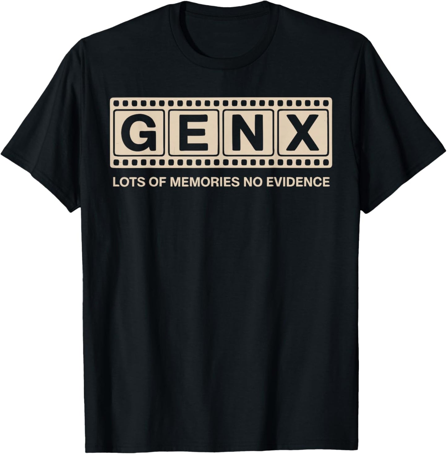 Funny 80s Gen X Lots of Memories No Evidence Retro T-Shirt - T-Shirt | Black