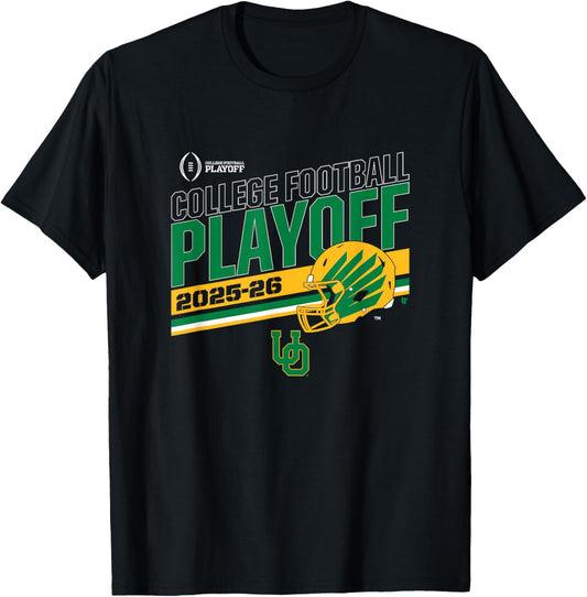 Oregon Ducks College Football Playoff Stripe 2025 T-Shirt - T-Shirt | Black