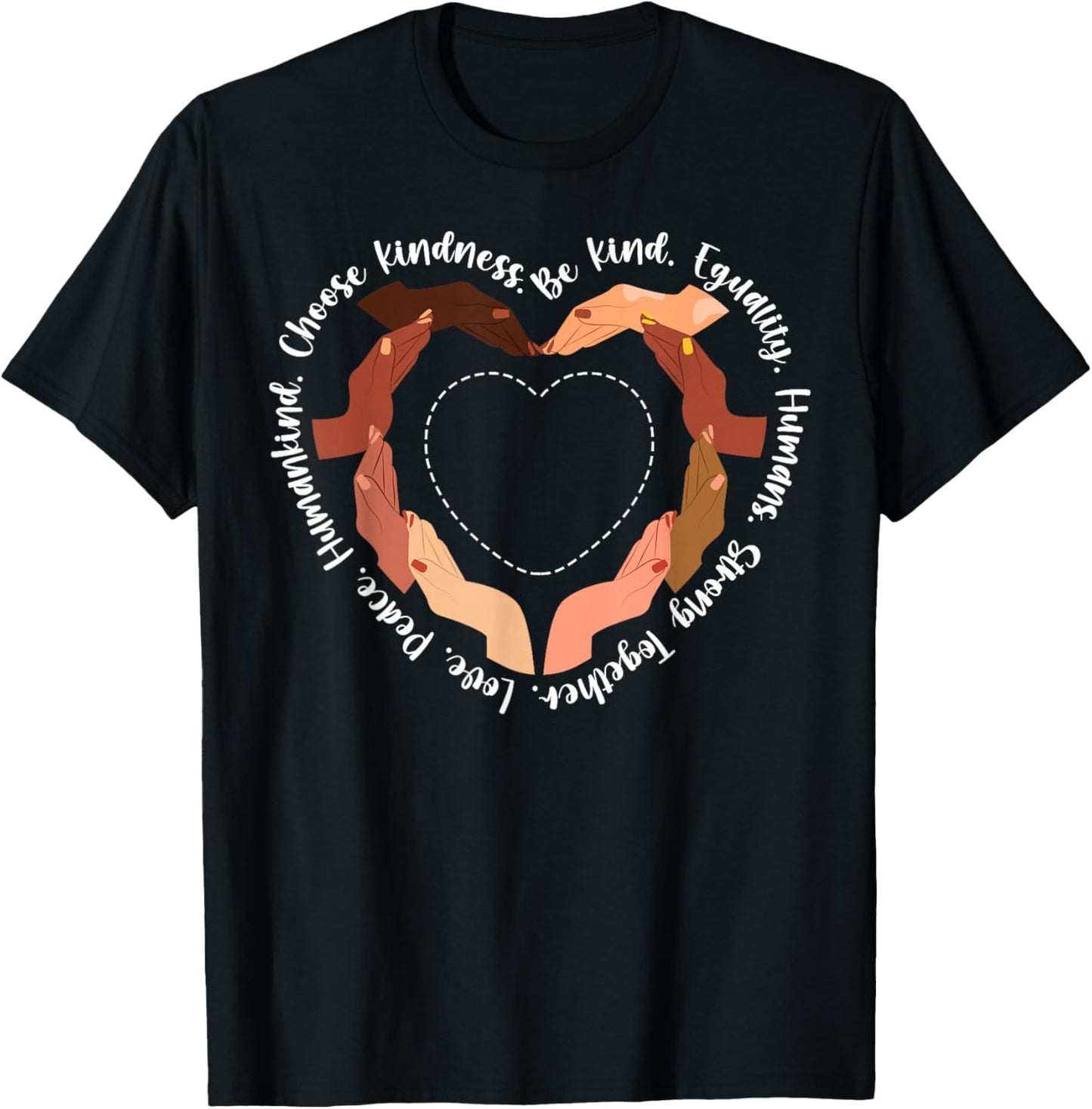 Melanated Melanin Shades Hands Heart Black History Month BLM T-Shirt - T-Shirt | Black