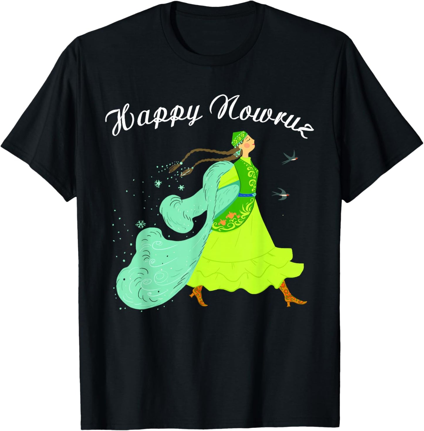 Happy Nowruz Persian New Year Party Dance Girl Women Costume T-Shirt - T-Shirt | Black