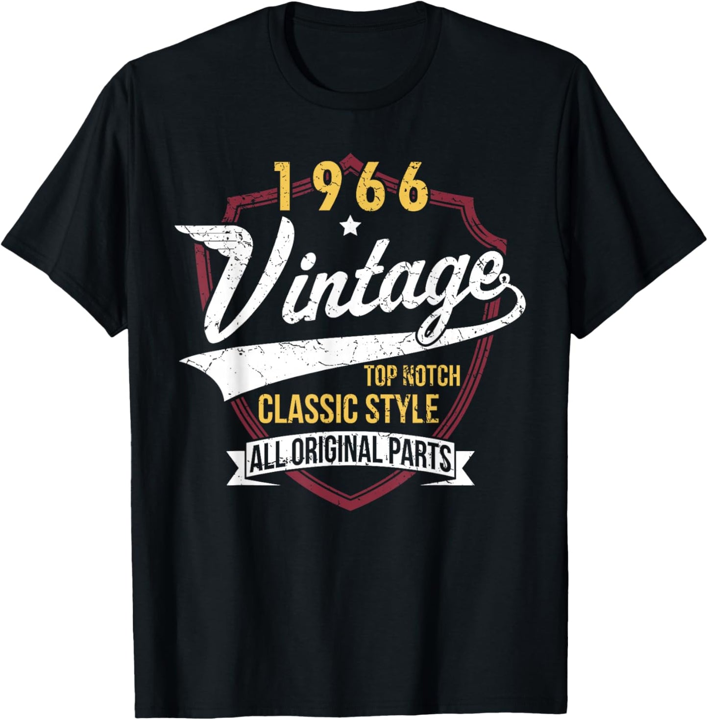 Classic 60 Birthday Decorations Men 60yr 1966 60th Birthday T-Shirt - T-Shirt | Black