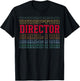 Director Funny Retro Layered Text Directing Men Women T-Shirt - T-Shirt | Black
