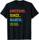 17th Birthday Gift Awesome Since March 2009 17 Years Old T-Shirt - T-Shirt | Black