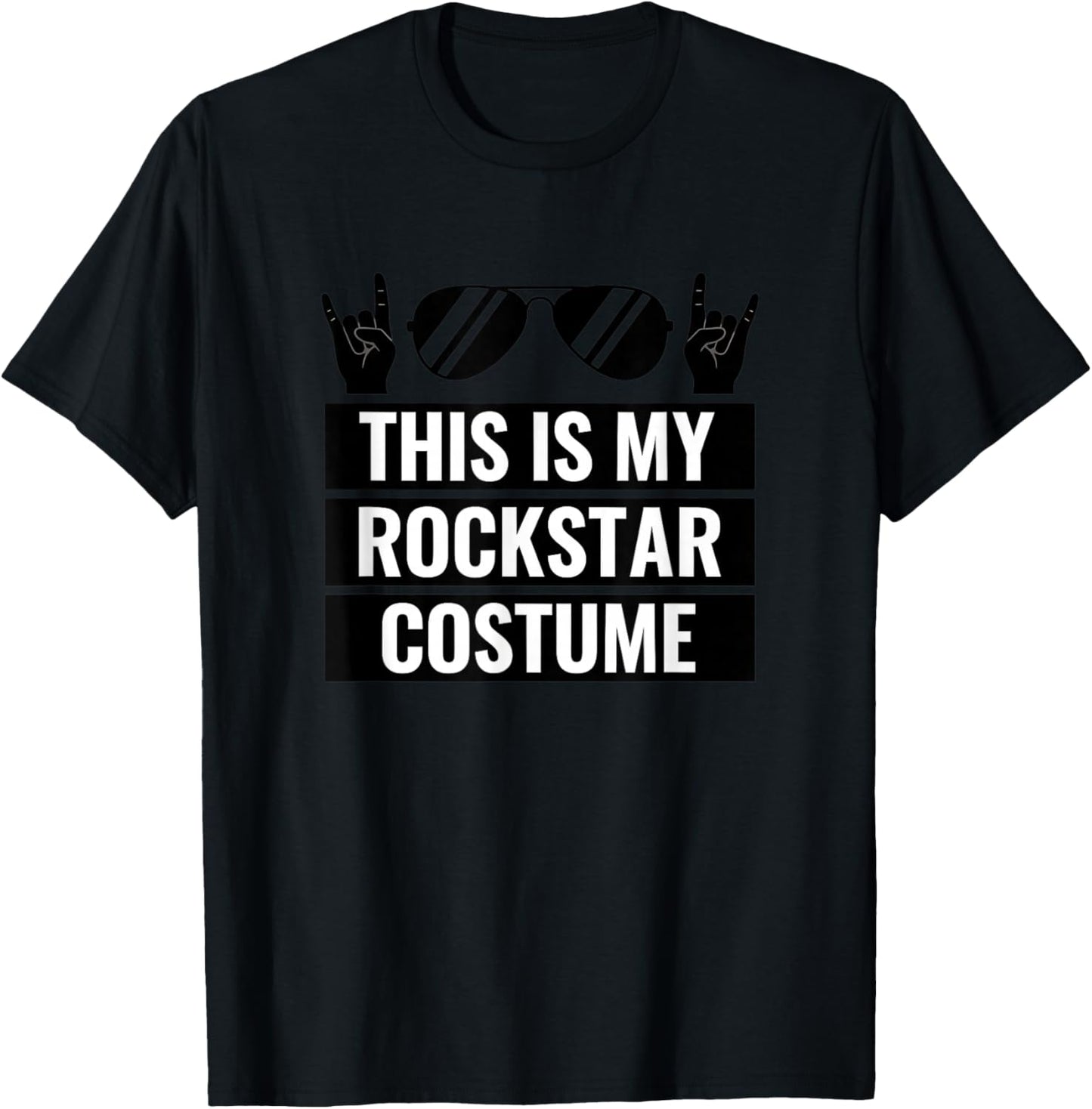 This is My Rockstar Costume Kids Halloween Rockstar Outfit T-Shirt - T-Shirt | Black