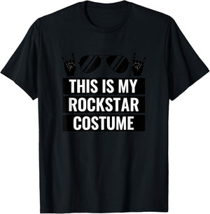 This is My Rockstar Costume Kids Halloween Rockstar Outfit T-Shirt - T-Shirt | Black