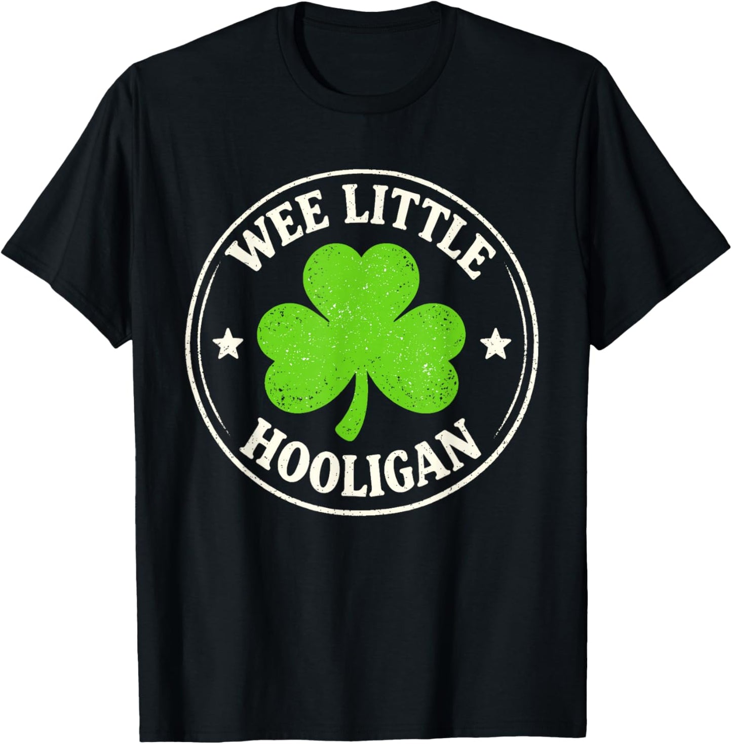 Wee Little Hooligan Funny St Patrick's Day Kids Boys Girls T-Shirt - T-Shirt | Black