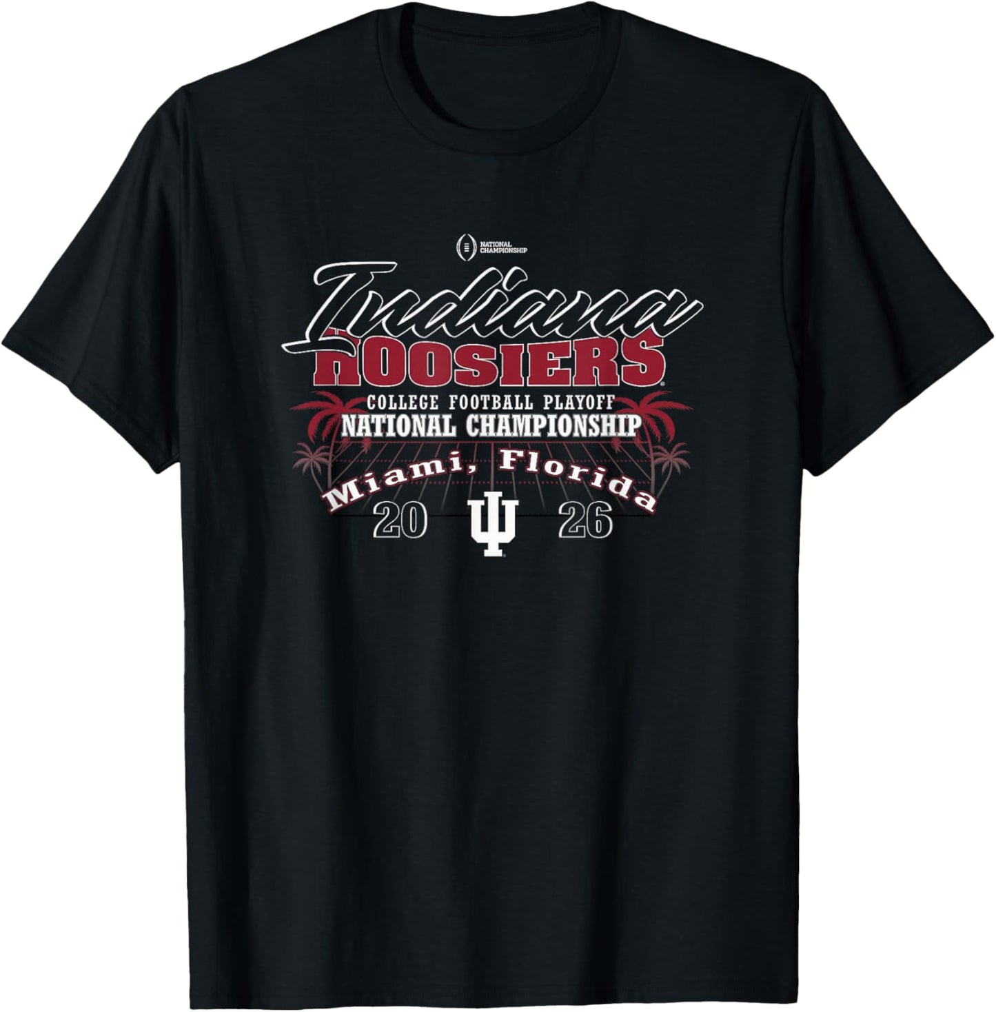 Indiana Hoosiers CFP National Championship 2026 Black T-Shirt - T-Shirt | Black