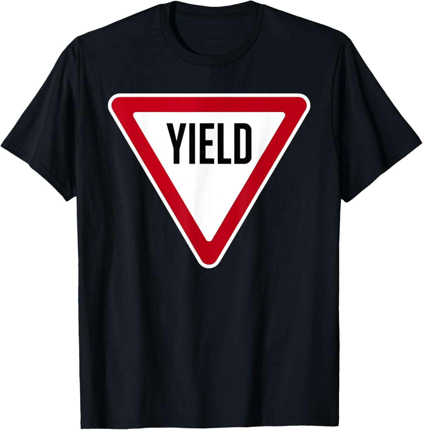 Yield Sign Costume Yield Signs Driving Sign for Halloween T-Shirt - T-Shirt | Black