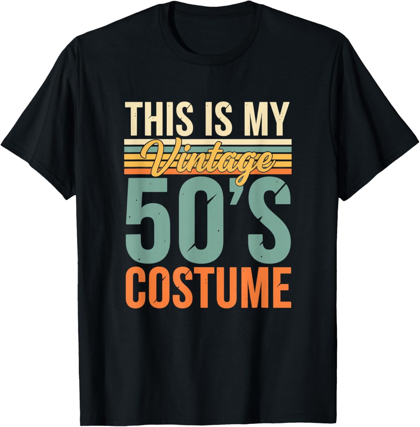 This is My Vintage 50S Costume Retro Halloween Kids 1950S T-Shirt - T-Shirt | Black