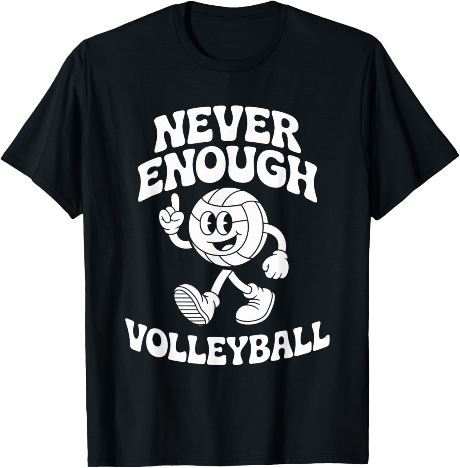 Funny Volleyball Retro T-Shirt - T-Shirt | Black