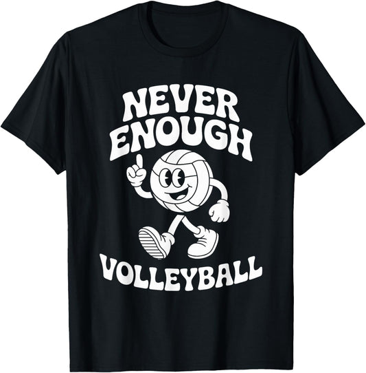 Funny Volleyball Retro T-Shirt - T-Shirt | Black