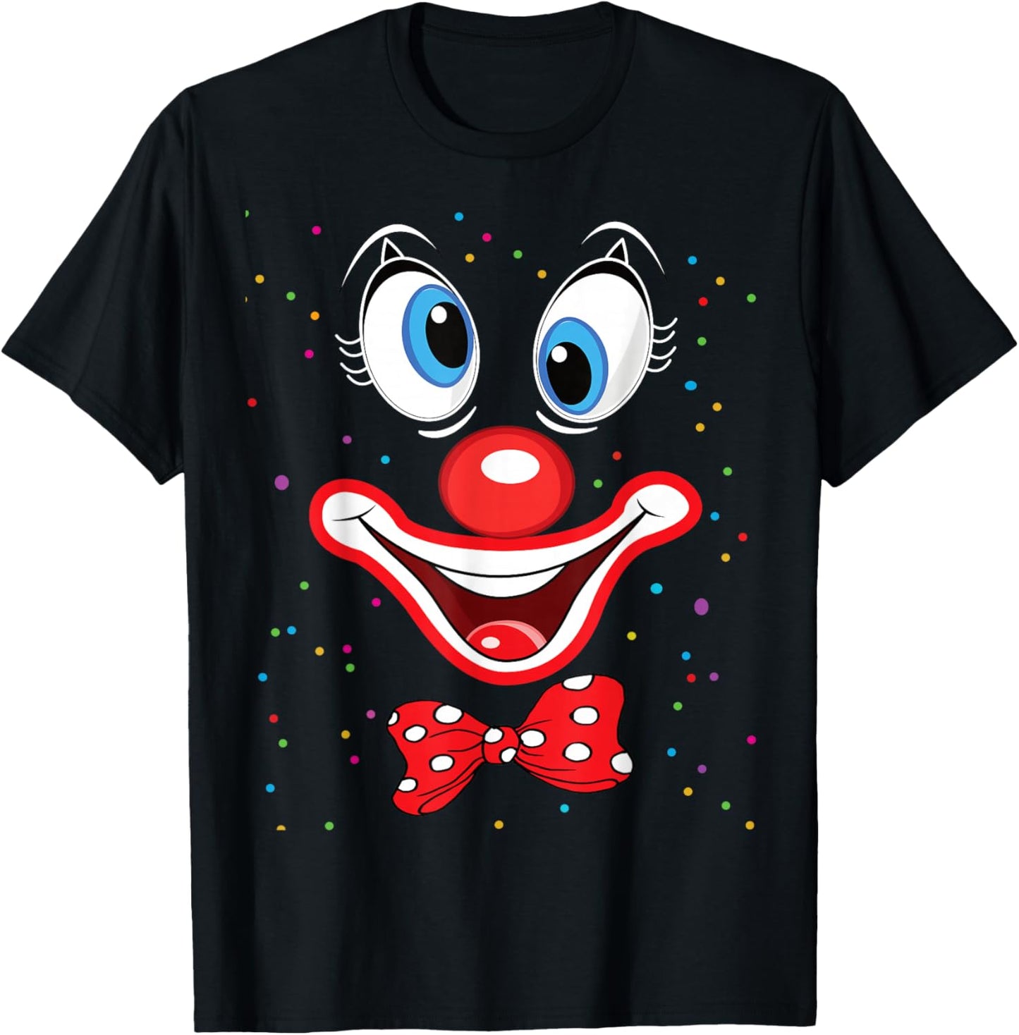 Carnival Clown Face Circus Costume Kids Men Women Carnivals T-Shirt - T-Shirt | Black