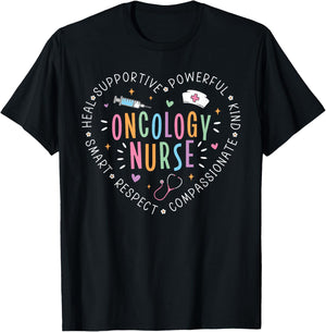 Oncology Nurse Shirt Oncology Medical Assistant Nurse T-Shirt - T-Shirt | Black