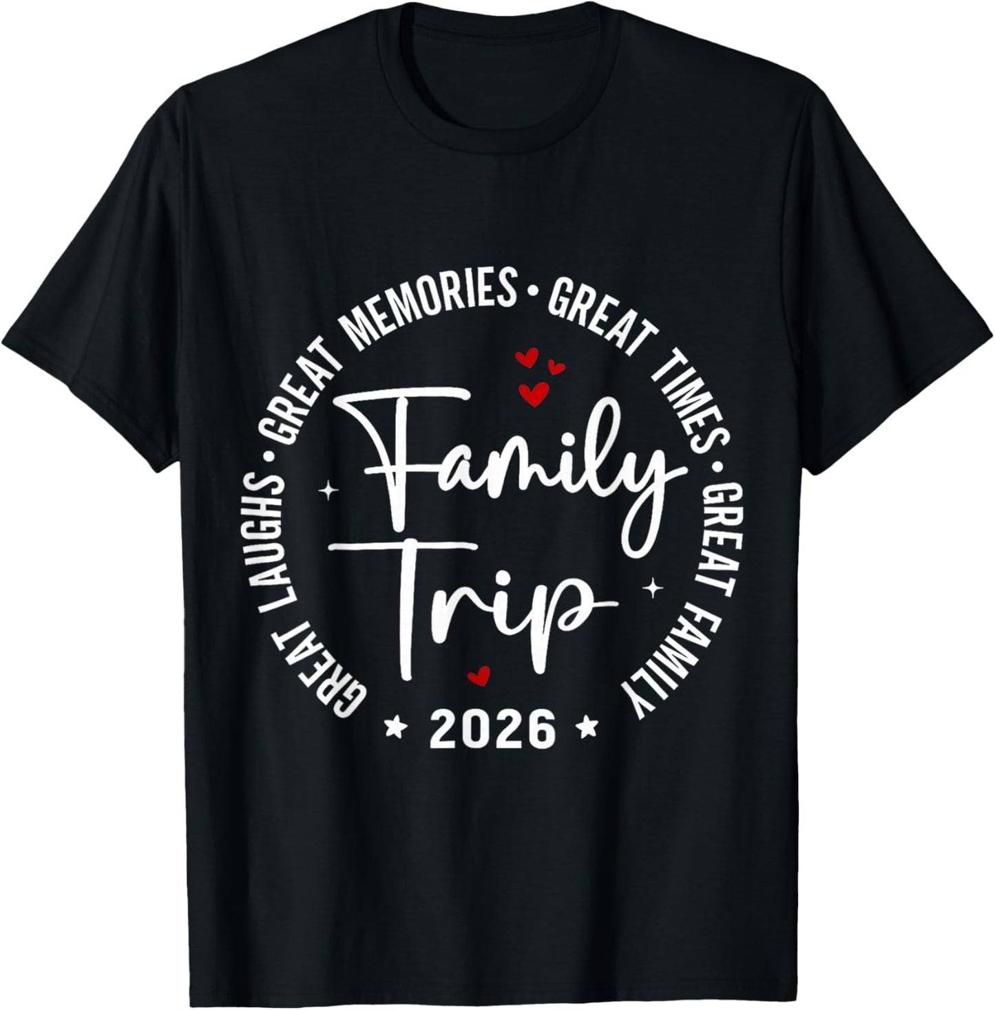 Family Trip Vacation 2026 Matching Summer Group T-Shirt - T-Shirt | Black