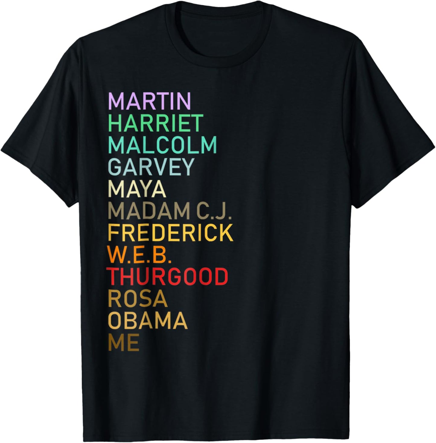 Black History Month Black Leader's Graphic Design T-Shirt - T-Shirt | Black