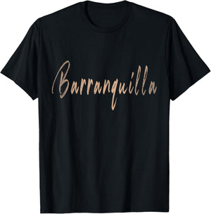 Barranquilla Colombia Vintage Elegant Design T-Shirt - T-Shirt | Black
