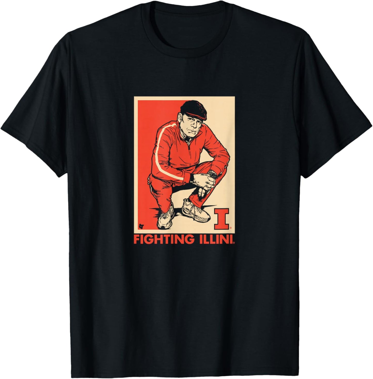 Brad Underwood - Track Suit Coach - Illinois Basketball T-Shirt - T-Shirt | Black