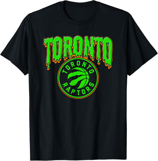 NBA Toronto Raptors Halloween Scary Logo T-Shirt - T-Shirt | Black