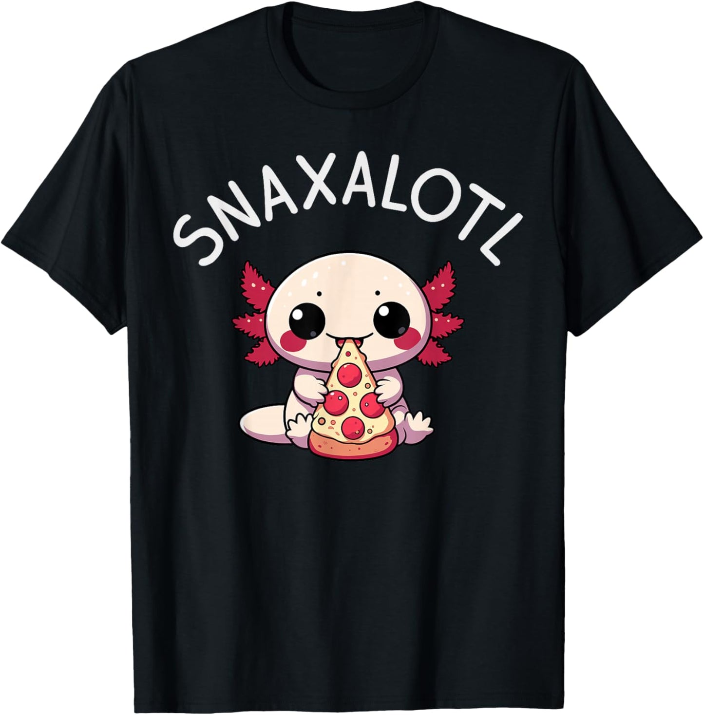 Axolotl, Kawaii T-Shirt - T-Shirt | Black