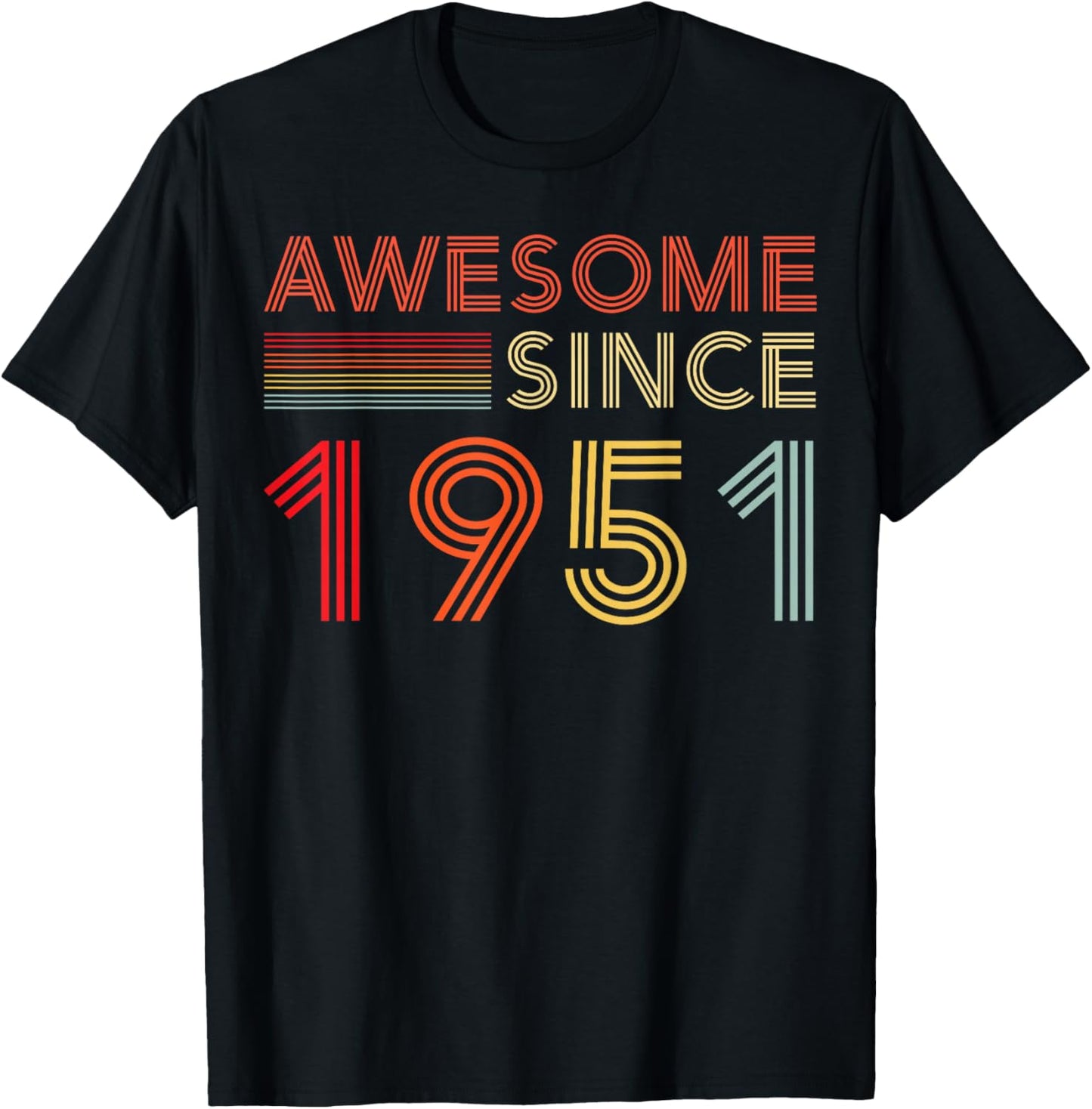 Awesome 75 Birthday Decorations Men 75yr 1951 75th Birthday T-Shirt - T-Shirt | Black