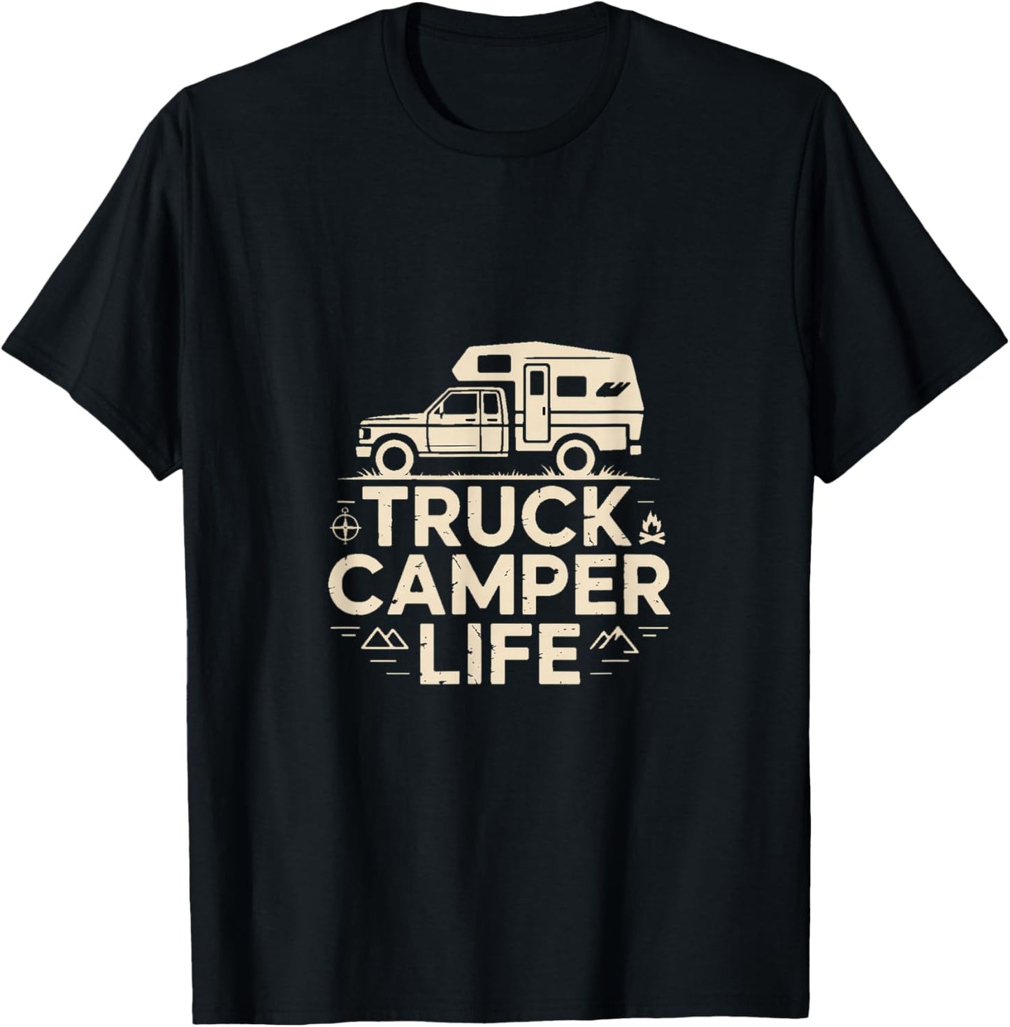 Road Trip Adventure Truck Camper Life Camping T-Shirt - T-Shirt | Black
