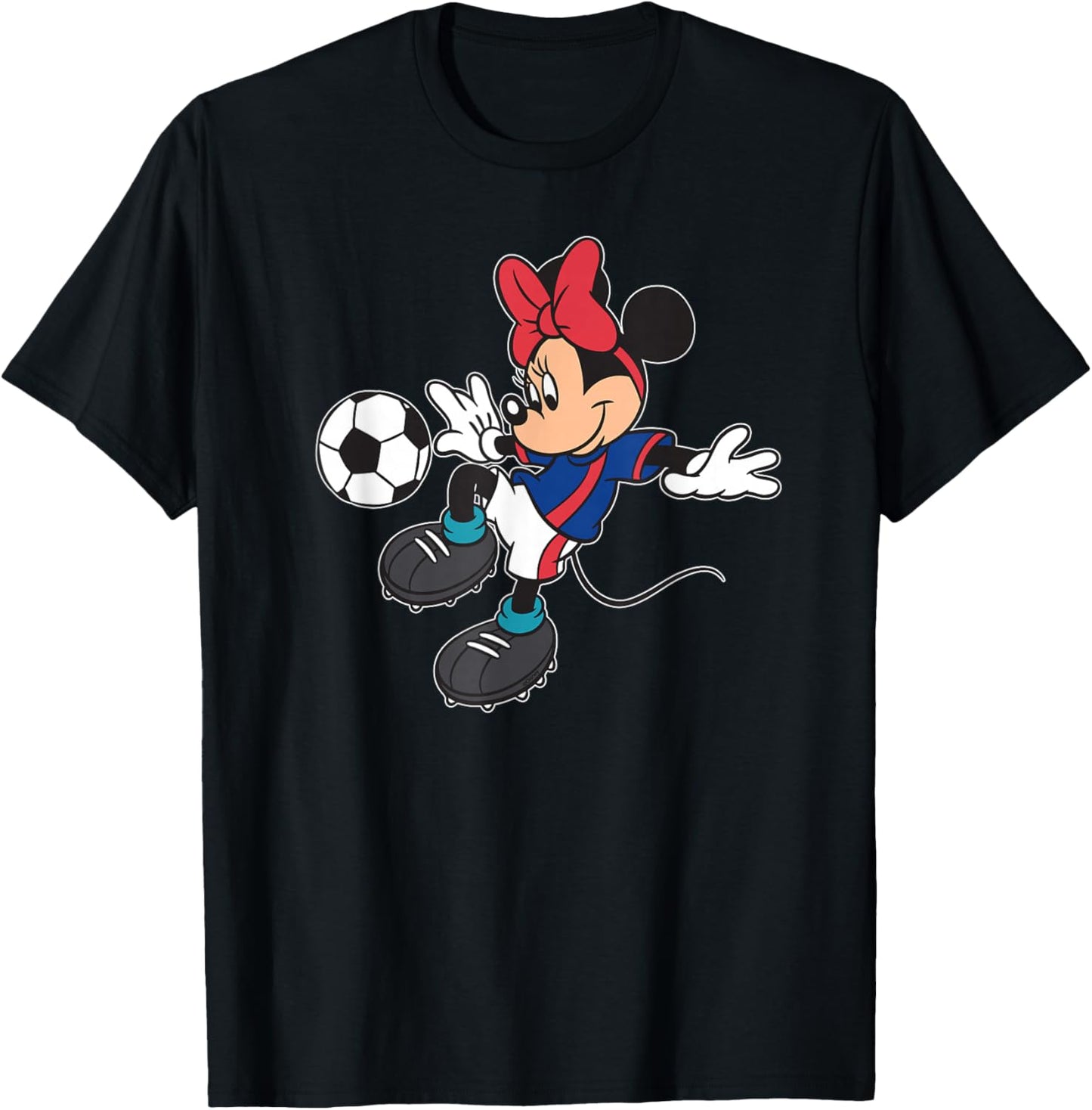 Disney Sports Minnie Mouse Soccer Team Player Football T-Shirt - T-Shirt | Black
