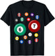 Funny 67 Meme Six Seven Pool Ball Billiard Lover Gen Alpha T-Shirt - T-Shirt | Black
