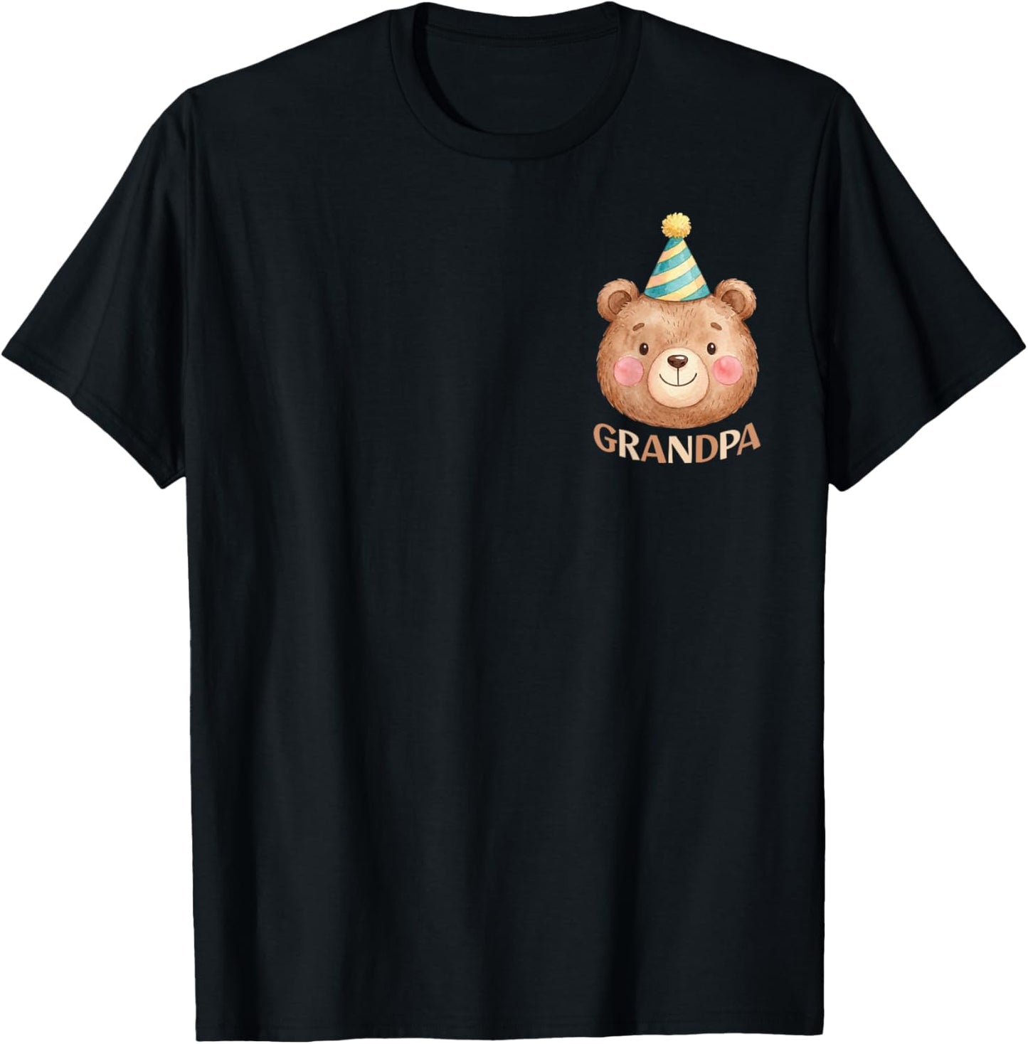 Grandpa Bear 1st Birthday Boy Girl Family Matching Party T-Shirt - T-Shirt | Black