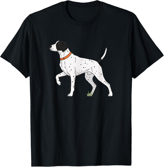 Dog Pointer Illustration for Bird Dog & Hunting Dog Fans T-Shirt - T-Shirt | Black