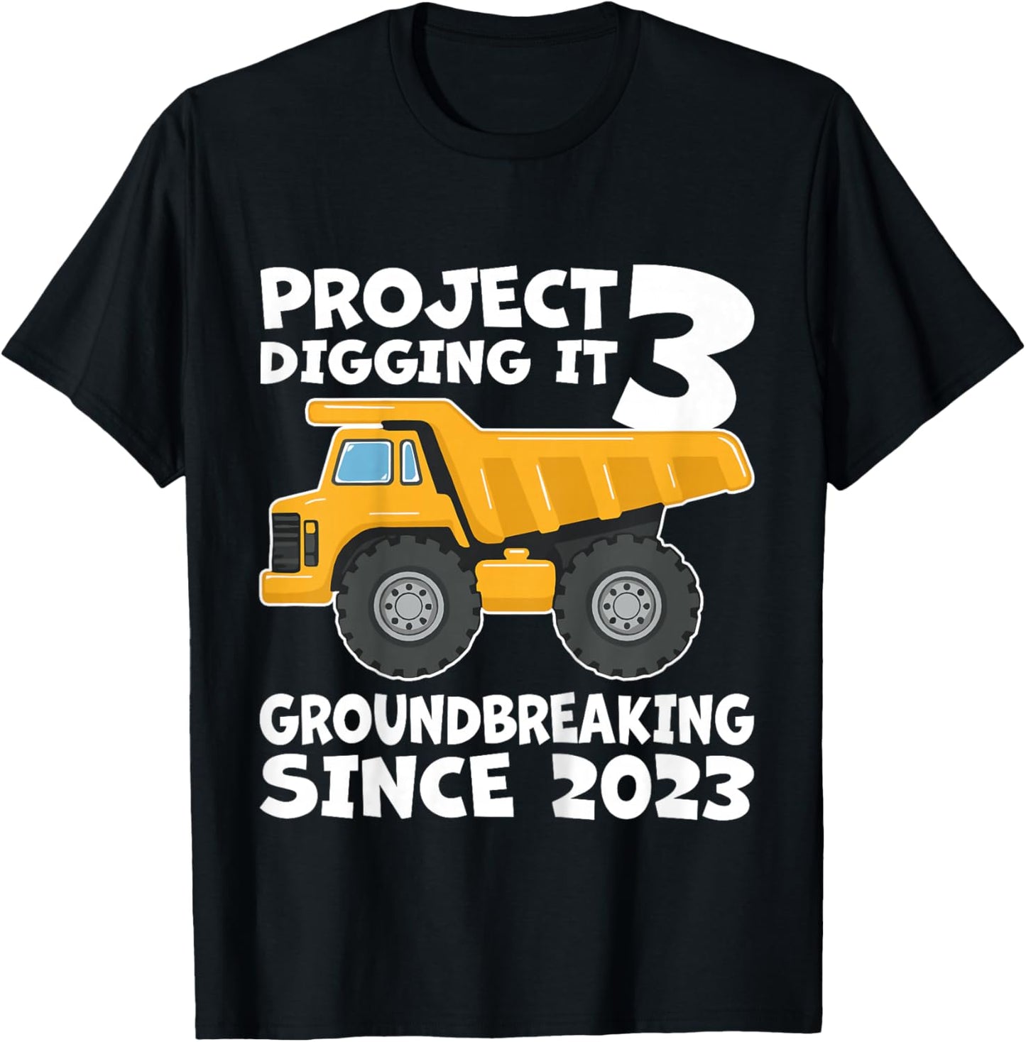 Kids Project 3 Digging it 3rd Birthday boy 3 Years Old T-Shirt - T-Shirt | Black