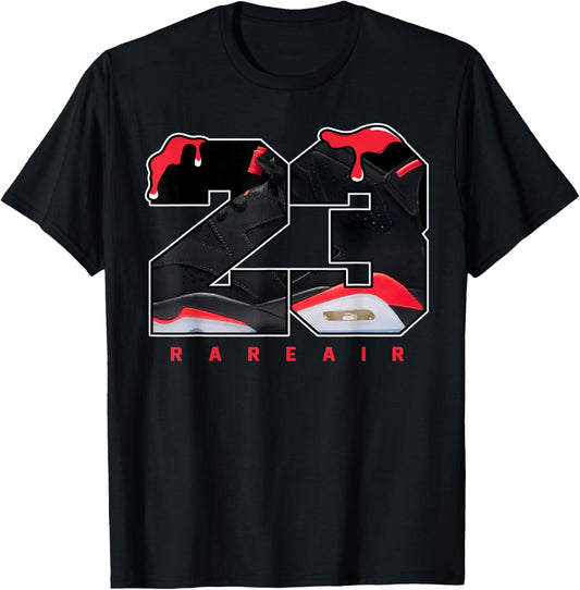 Street Black Infrared 6s Outfits Matching T-Shirt - T-Shirt | Black