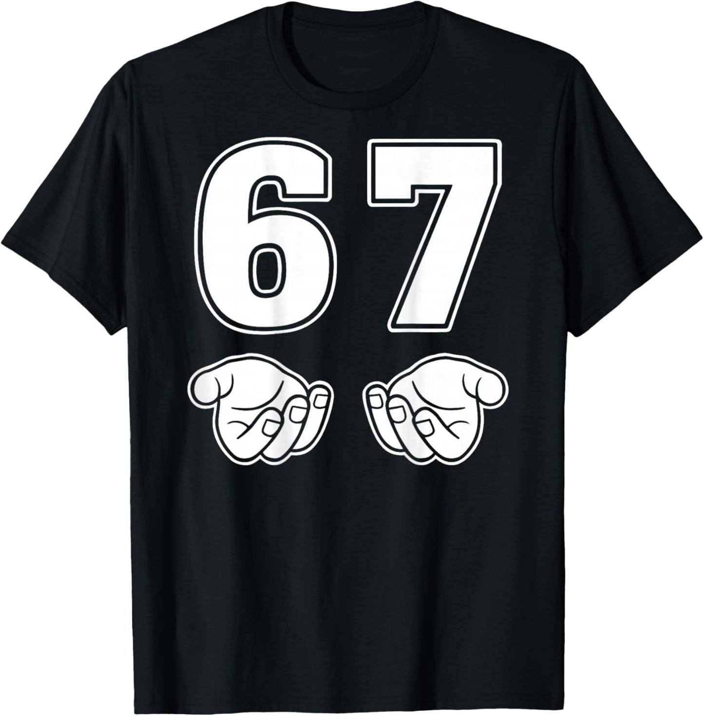 67 Meme Funny Six Seven Retro 6-7 Gen Sigma Aura Slang T-Shirt - T-Shirt | Black