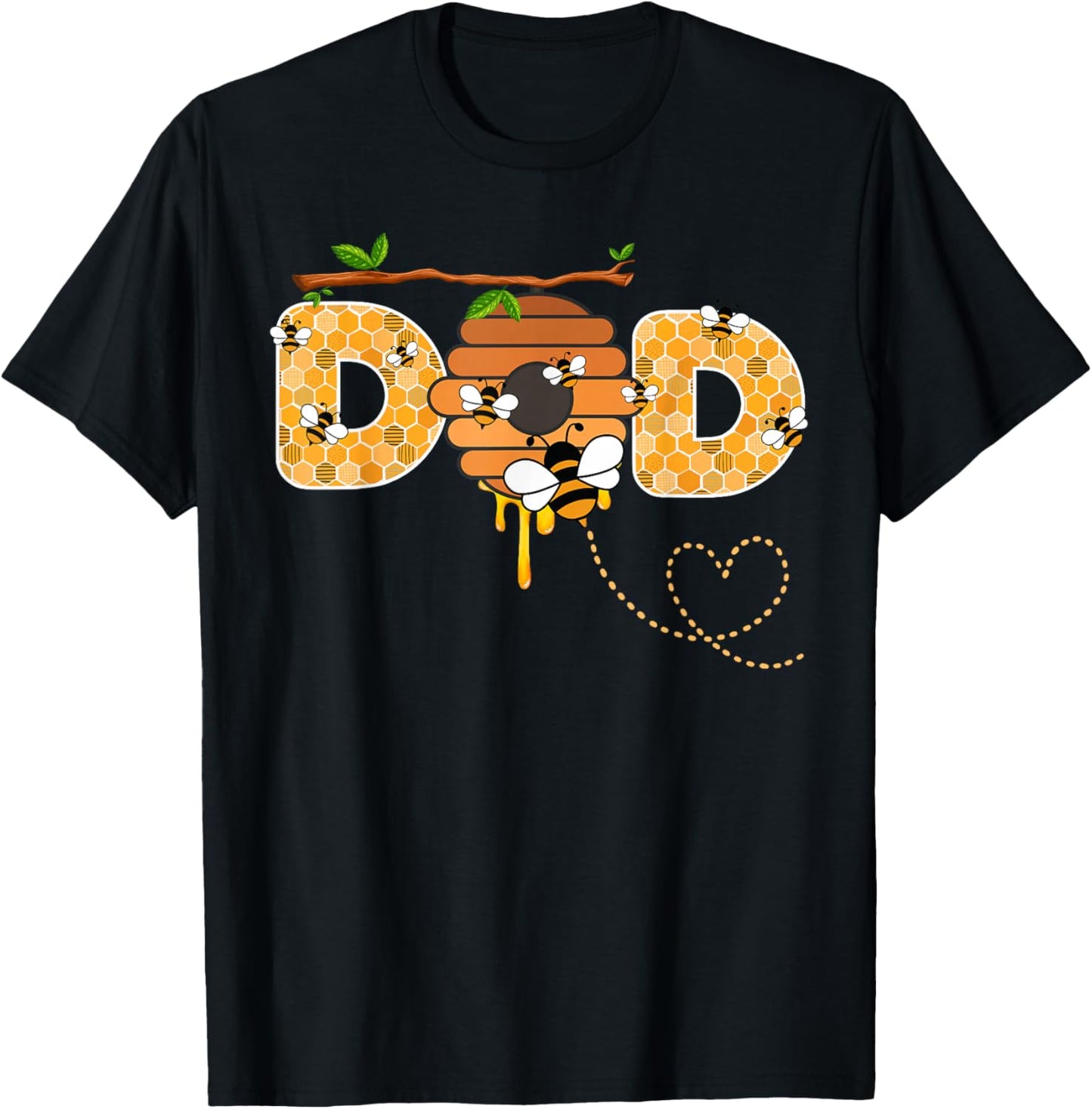 Dad Bee 1st Birthday Beekeeping Matching Family T-Shirt - T-Shirt | Black