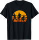 Baseball Sunset Silhouette Players Men Women Kids T-Shirt - T-Shirt | Black