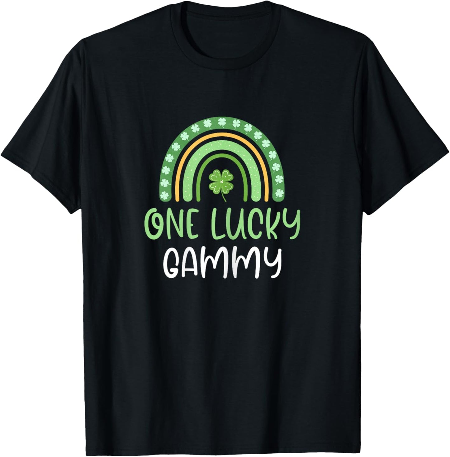 One Lucky Gammy St. Patrick's Day Funny Rainbow T-Shirt - T-Shirt | Black