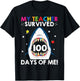 My Teacher Survived 100 Days of Me Funny 100 Days of School T-Shirt - T-Shirt | Black