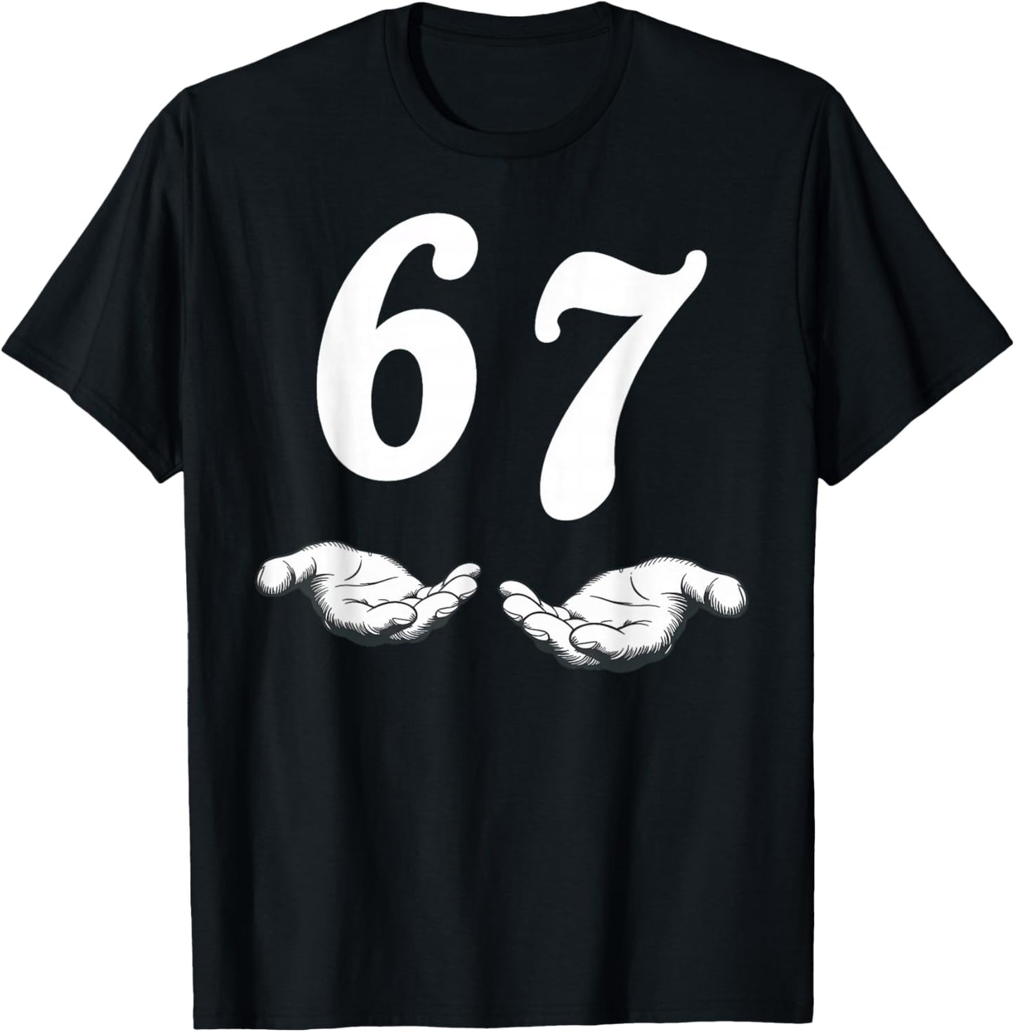 Six Seven 6 7 Meme T-Shirt - T-Shirt | Black