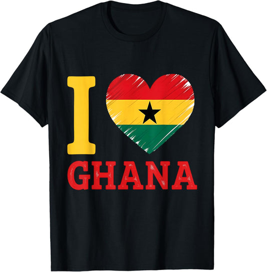 Ghana Flag Ghanese Roots Ghanaian Pride T-Shirt - T-Shirt | Black