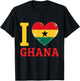 Ghana Flag Ghanese Roots Ghanaian Pride T-Shirt - T-Shirt | Black