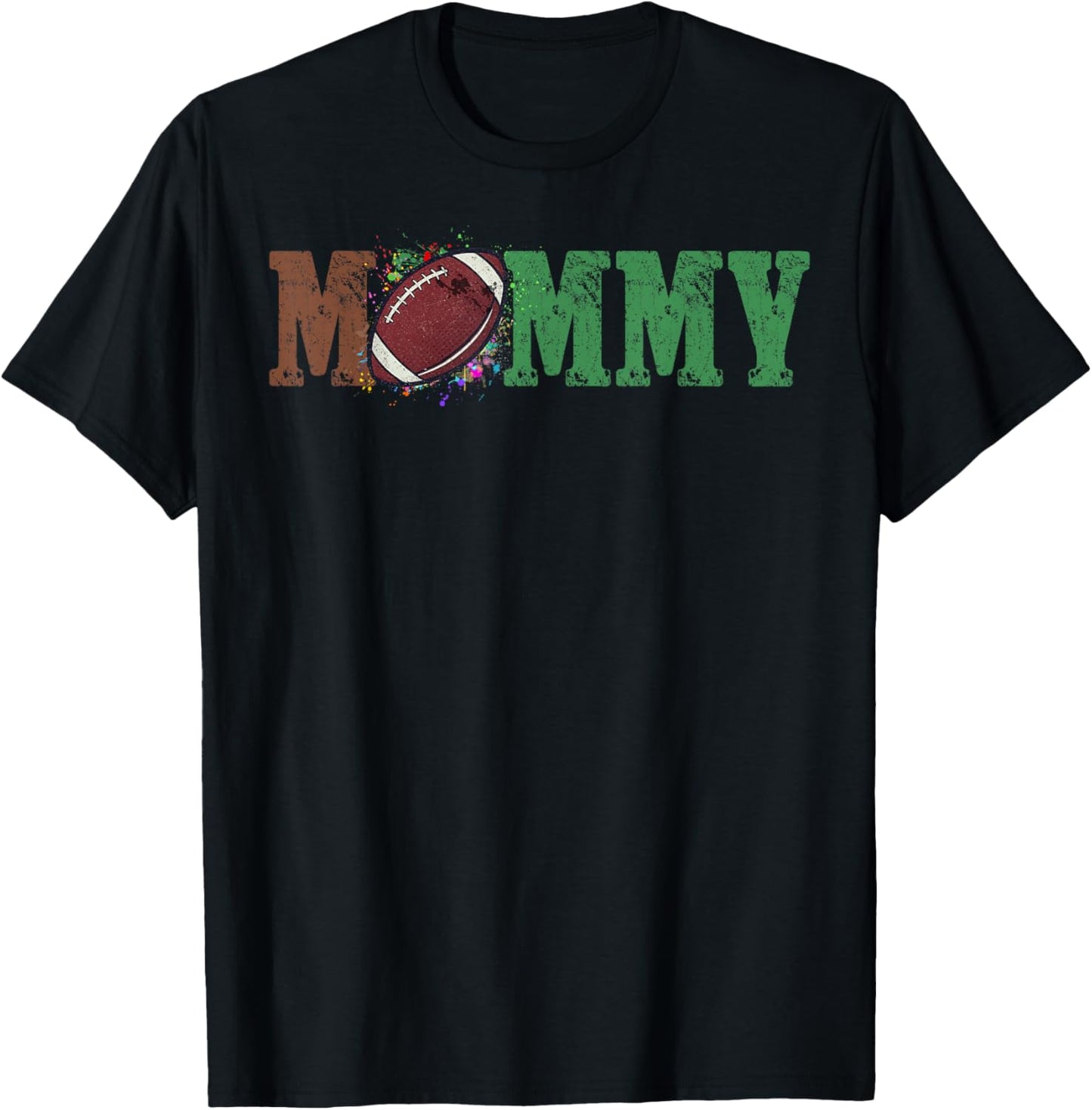 Football Mommy 1st Birthday T-Shirt - T-Shirt | Black