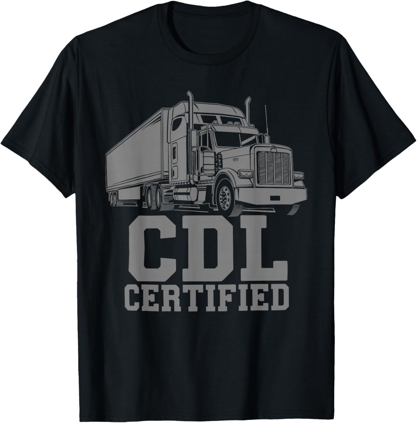 Best CDL Driver Art Women Trucker CDL Truck Driver T-Shirt - T-Shirt | Black