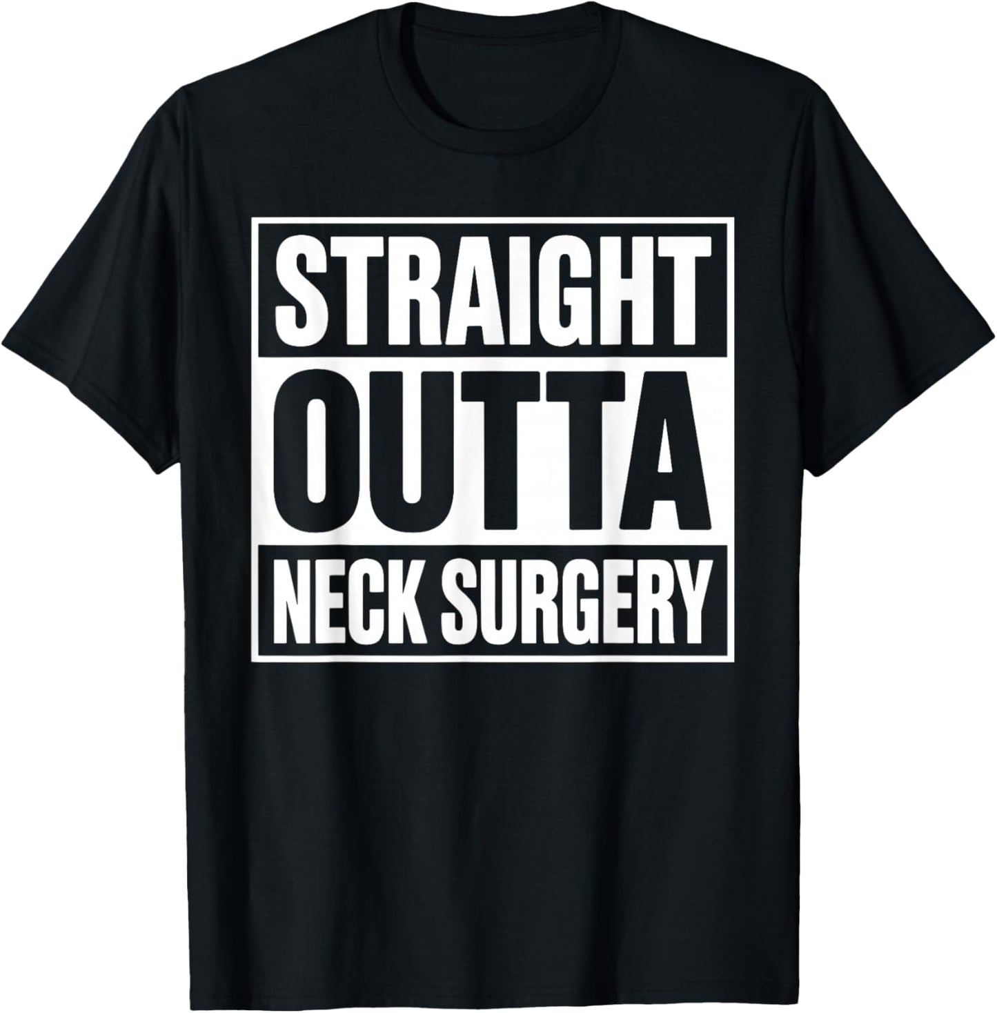 Funny Neck Surgery Art Women Kids Post Neck Surgery T-Shirt - T-Shirt | Black