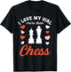 Love My Girl Valentine's Day Chess Boyfriend T-Shirt - T-Shirt | Black