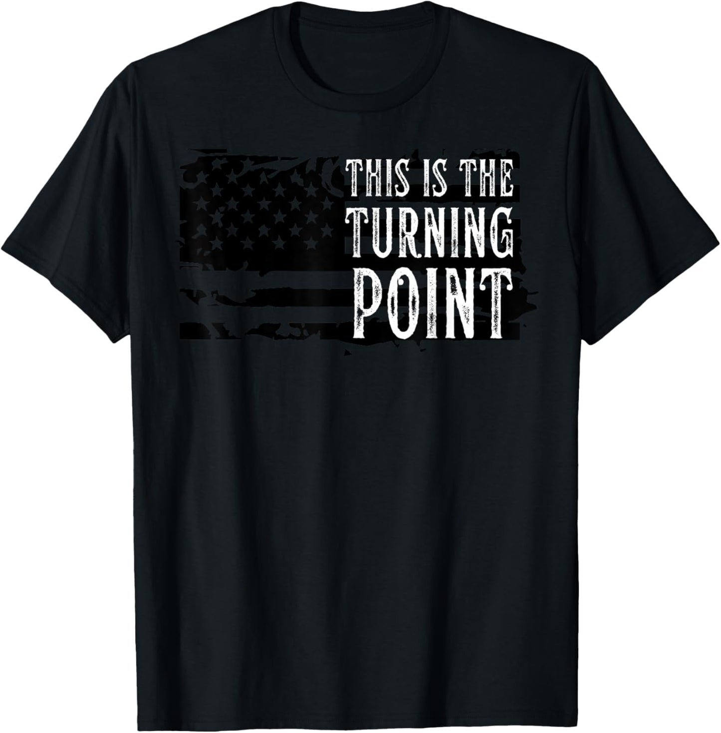 Men Vintage This is The Turning Point USA Flag T-Shirt - T-Shirt | Black