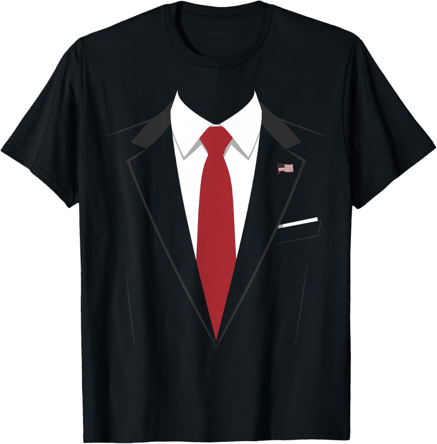 USA President Suit Easy Halloween Costume T-Shirt - T-Shirt | Black